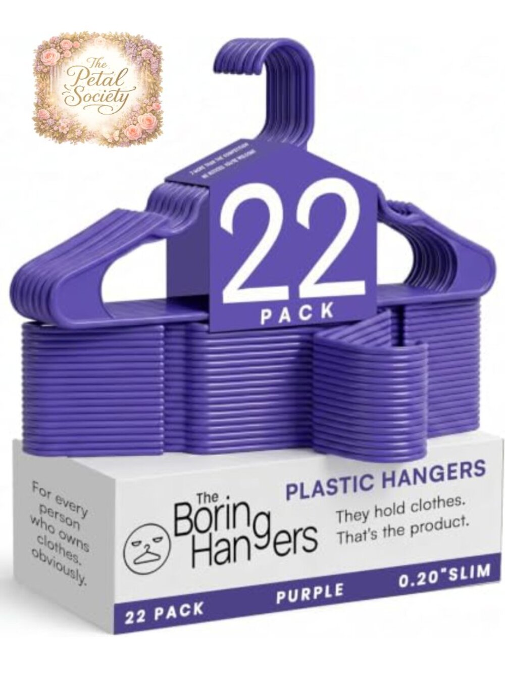22 Pack Plastic Hangers Heavy Duty 10 lb Slim Space Saving Closet